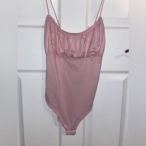 Pink Spaghetti Strap Bodysuit